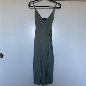 Forever 21 | Olive Green Midi Wrap Dress